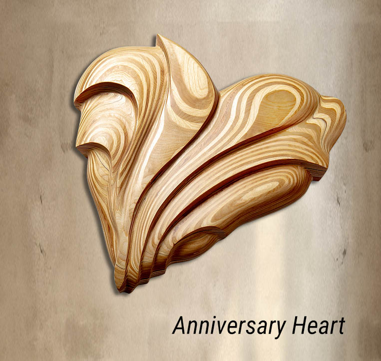 Anniversary Heart on wall