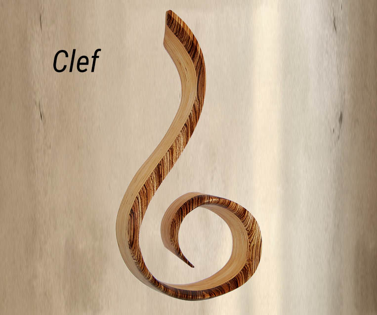 Clef corrected on wall